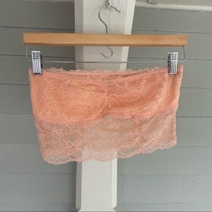 American Eagle Outfitters Peach Lace Bandeau